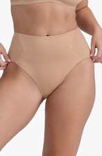 39 Honeylove CrossOver Briefs Panties, Sand, Size L