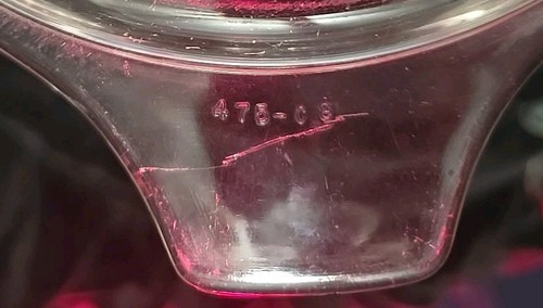Vinatge Pyrex Lid Only 475-c 8 Clear Round With Handles - Picture 5 of 6
