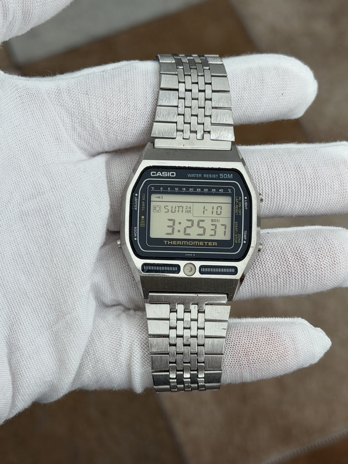 Rare Vintage Casio Thermometer TS-2000 Men’s Digital Sports Watch JDM 1980s