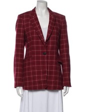 Rag Bone Women s Red Plaid Hazel Wool Blazer Size 4 NWT
