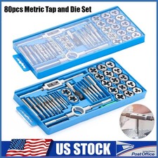 80 Pcs Tap and Die Set in Metric Sizes Standard With Coarse Fine Thread