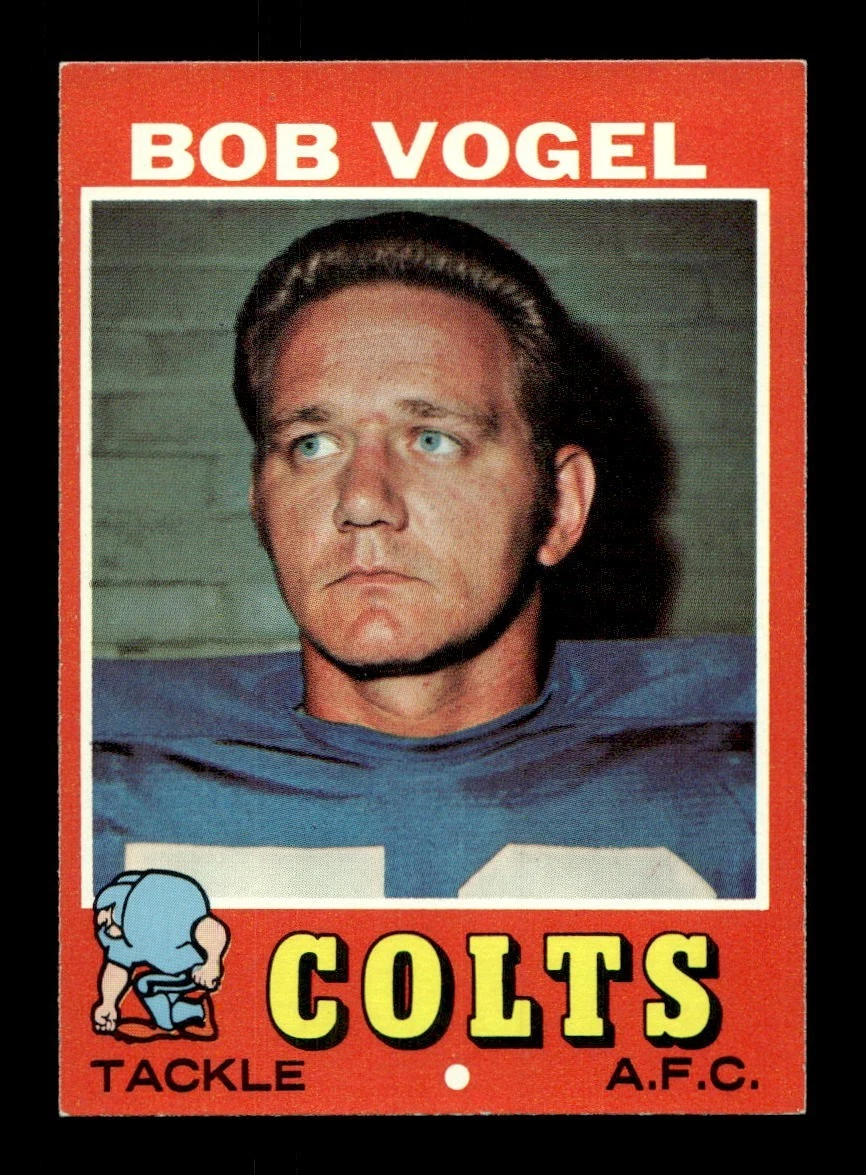 1971 Topps #199 Bob Vogel Colts EX-MT+ *g2