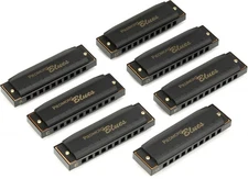 Hohner Piedmont Blues 7-Harmonica Set with Case