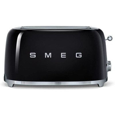Smeg Langschlitz-Toaster für bis zu 4 Scheiben 50's Retro Style Schwarz 1500Watt