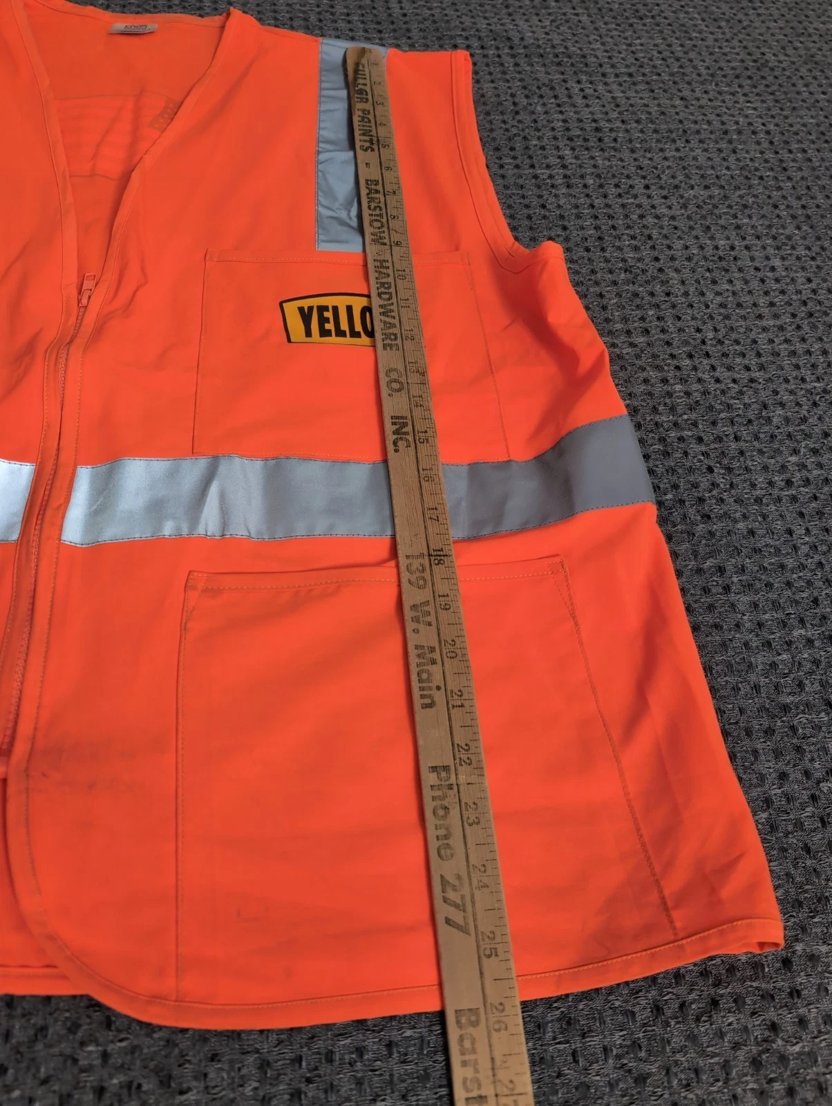 Yellow Freight Safety Vest Reflective Teamsters American Flag Large - product detail image 9