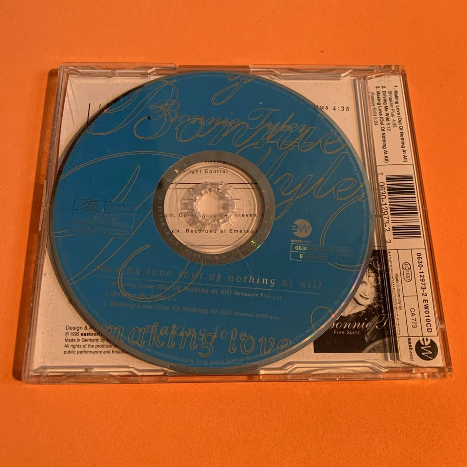 Bonnie Tyler - Making Love (Out Of Nothing At All) (CD, 1995) 3 TRK *RARE* Foto 4 de 4