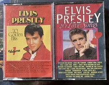 2 Elvis Presley Audio Cassettes 20 Golden Hits,  20 Love Songs Both EUC w Cases