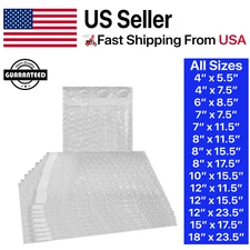 BUBBLE OUT BAGS PROTECTIVE WRAP POUCHES 4x5.5 4x7.5 6x8.5 7x8.5 10x15.5 12x15.5