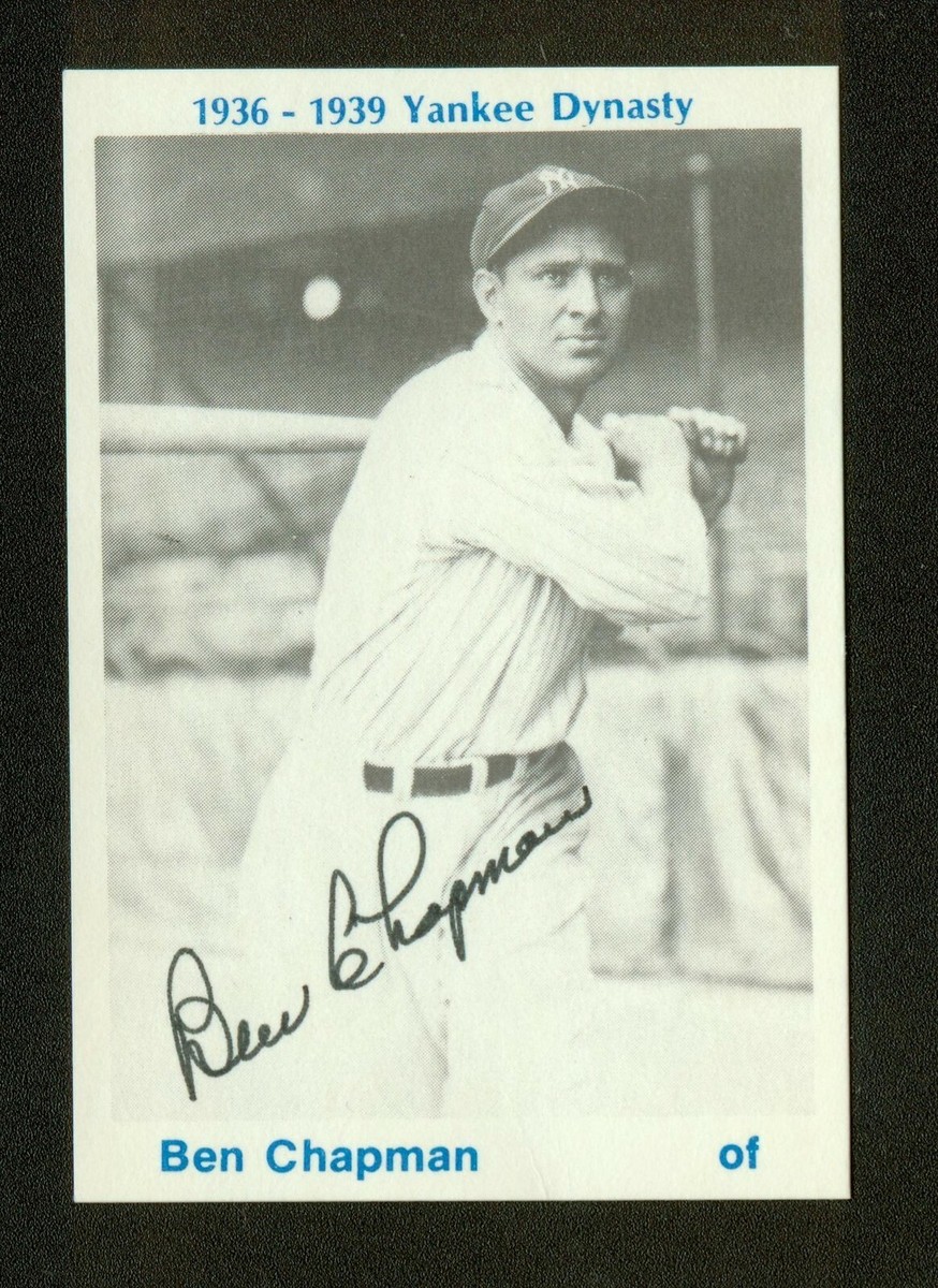 TCMA 1936-1939 Yankee Dynasty: BEN CHAPMAN Black Pen Autograph (D