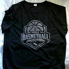 Maui Basketball Academy Athletic T-Shirt Black M / L hawaii training EUC