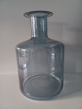 Holmegaard Style Blue Glass Gulvase Bottle Vase 28cm