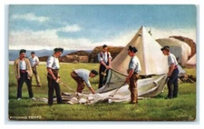 TUCK Oilette~ Military Life 'Pitching Tents' Postcard
