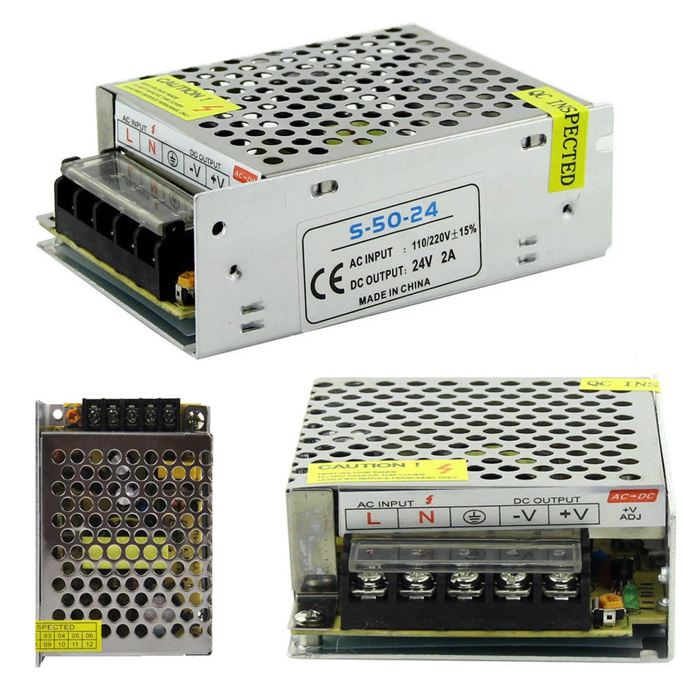 AC 110V-220V To DC 12V/24V/5V 2A/5A/10A/30A/50A/60A Switch Power Supply Adapter - Image 3 of 4