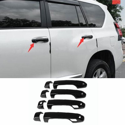 4pcs Door Handle cover Trim Glossy Black For Lexus GX460 2010-2022 W/ Smart Hole