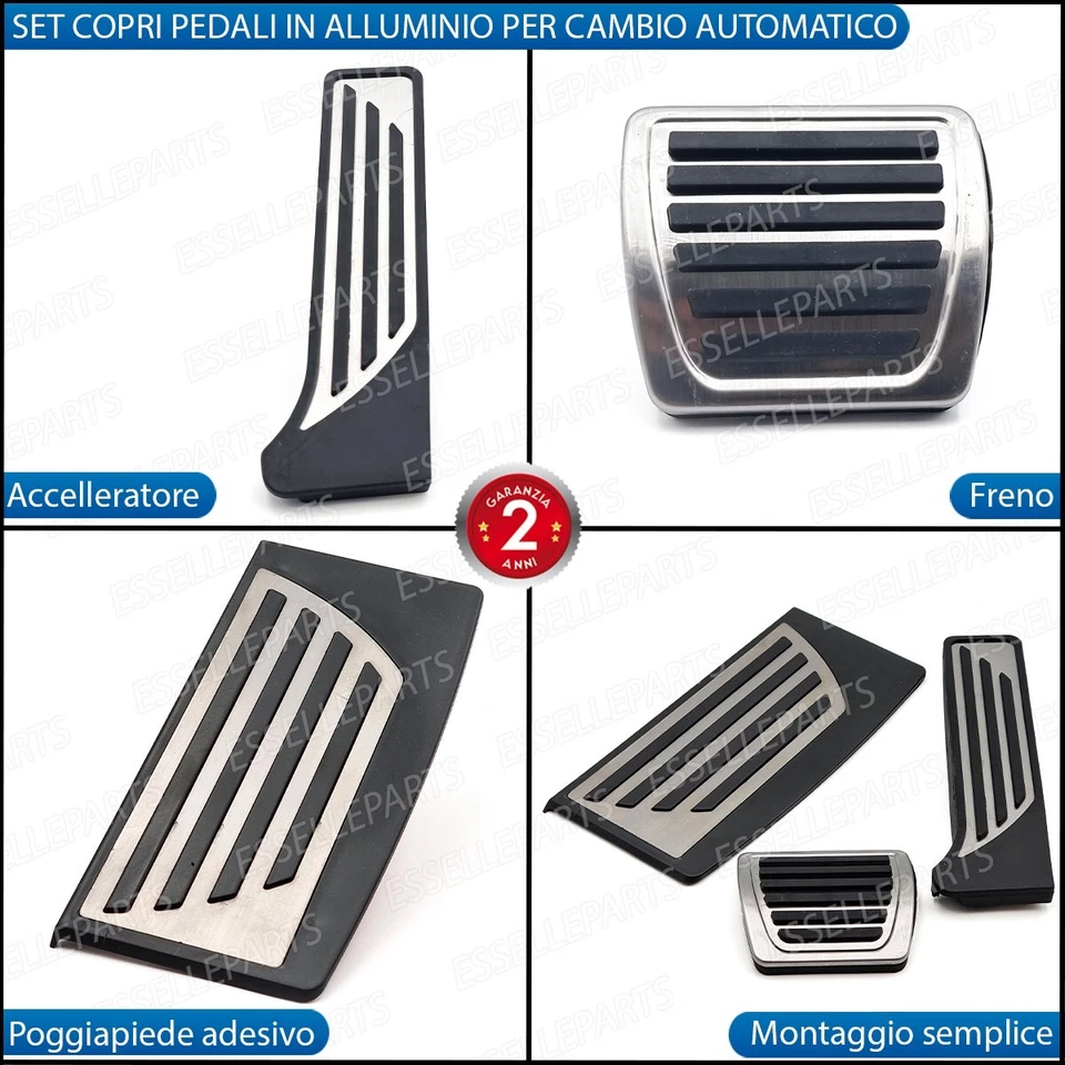 SET PEDALIERA COPRIPEDALI COPRI PEDALI PER CAMBIO AUTOMATICO ALFA ROMEO STELVIO - Immagine 2 di 4