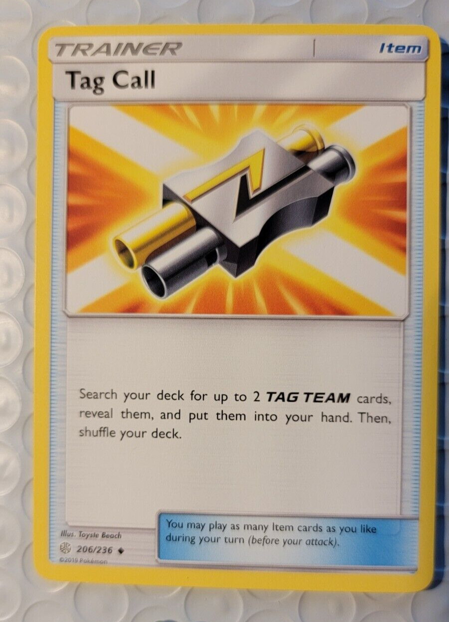 2019 Pokémon TCG Tag Call Trainer Card #206 LP Lightly Played Excellent
