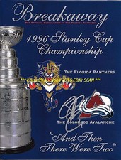 1996 STANLEY CUP FINALS Game 4 PROGRAM Colorado v Florida AUTO by STEPHANE YELLE