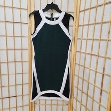 Lovemarks Womens Green White Stripe Dress Sz M NWT