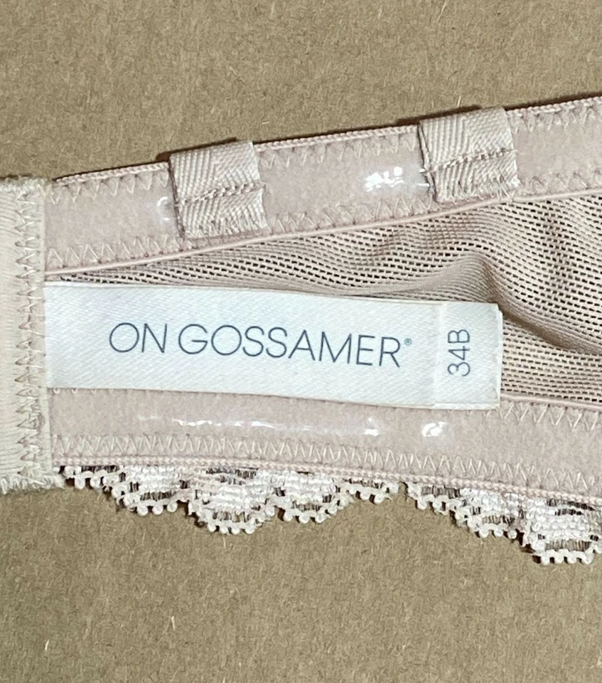 Sutiã On Gossamer lindamente básico sem alças G3162 bege 34B SEM ALÇAS - Imagem 4 de 4