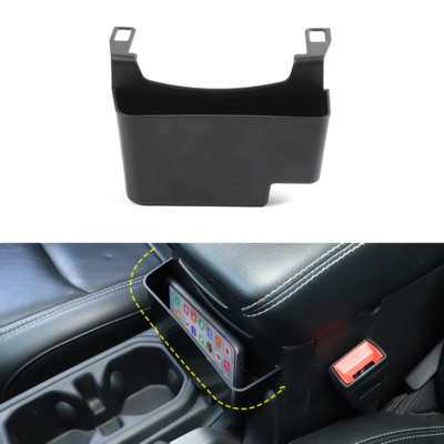 Front Armrest Storage Box Organizer Tray For Jeep Wrangler JL/JT/JLU (2018+) – ABS – Black – CheroCar