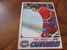 YVON LAMBERT     (montreal canadians - LW)   1977/78  topps  card #151  mint
