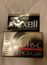 Maxwell TC-30 Camcorder Video Cassette VHS-C Premium High Grade HGX-Gold-sealed