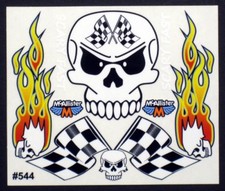 RC Car Decals, 1/10th, Scary Fast Skull, Late Models,Stock Car, Oval #544