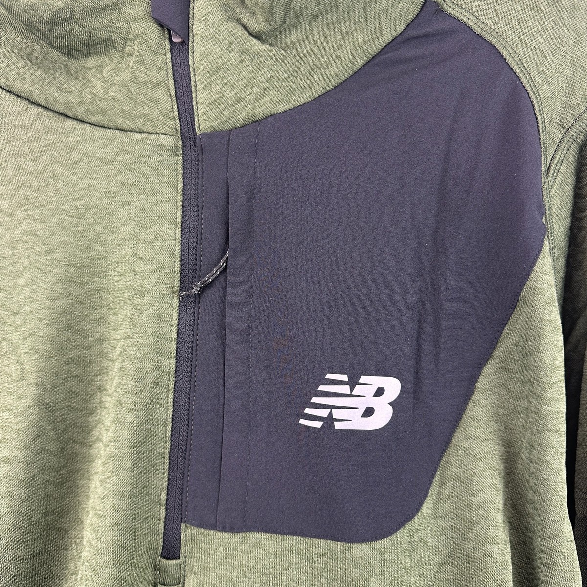 New Balance Men's NB Heat Grid Half Zip Green Men's 2XL NEW