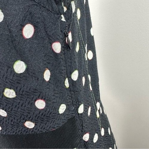 Koche Silk Blend Polka Dot Panel Black Asymmetrical Hem Midi Dress US 10 EUR 42 - Picture 7 of 16