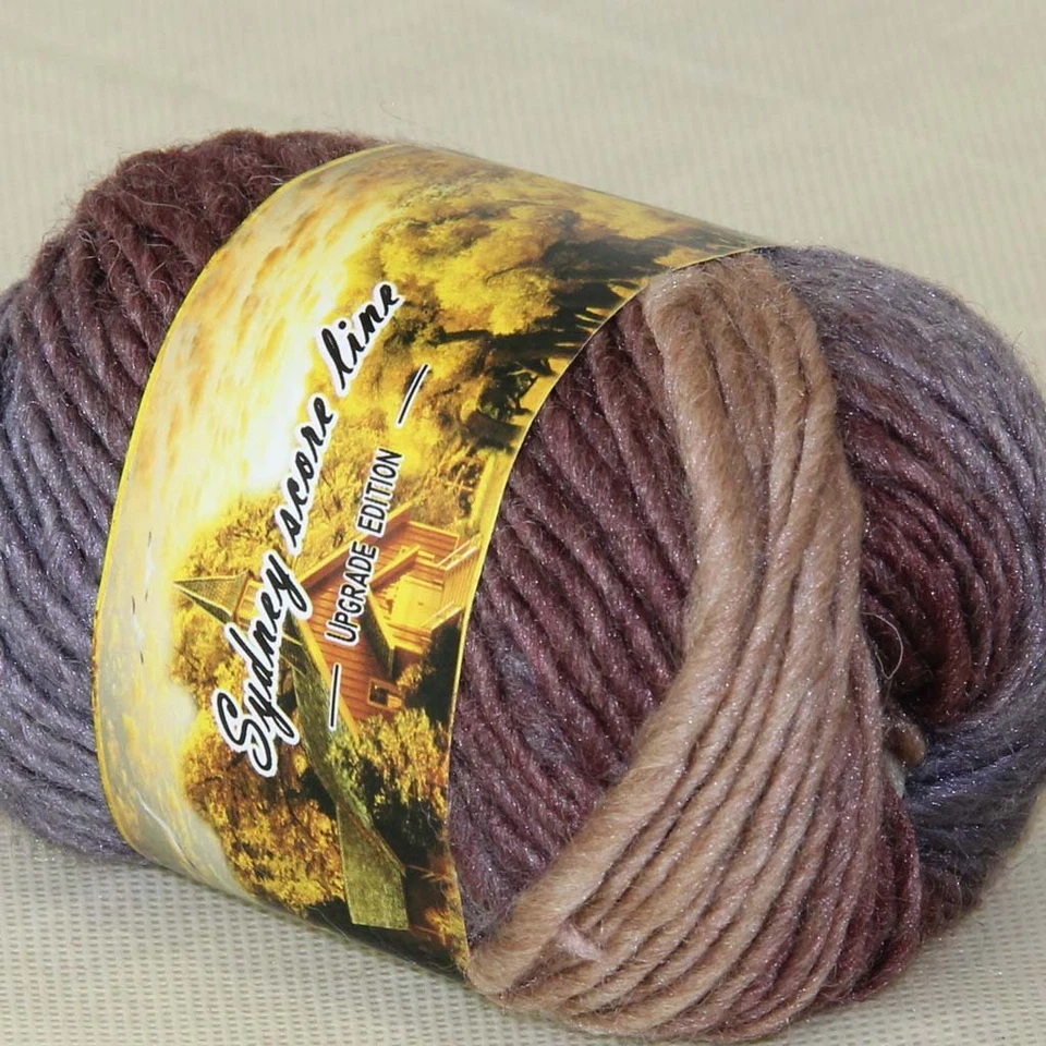 Venta 3 madejas x 50 g NUEVO hilo de tejer lana a mano grueso coloridos bufandas chales 32 Foto 3 de 4