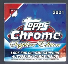 2021 Topps Chrome MLS Sapphire Edition Hobby Box Exclusive Major League Soccer