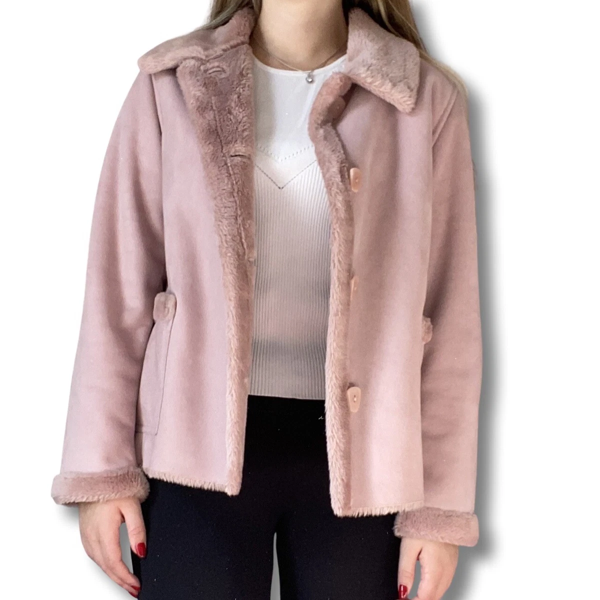 Marks and spencer pink clearance fur coat