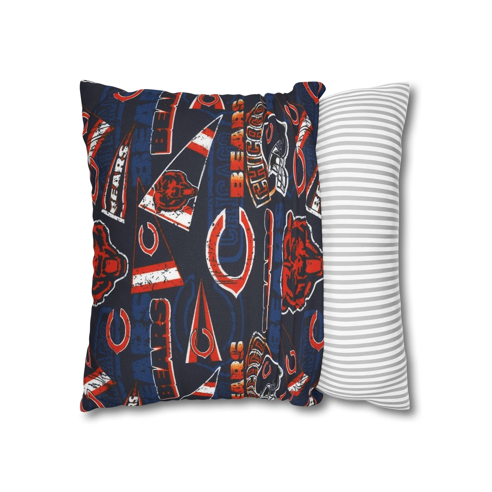 Chicago Bears Spun Square Throw Pillowcase