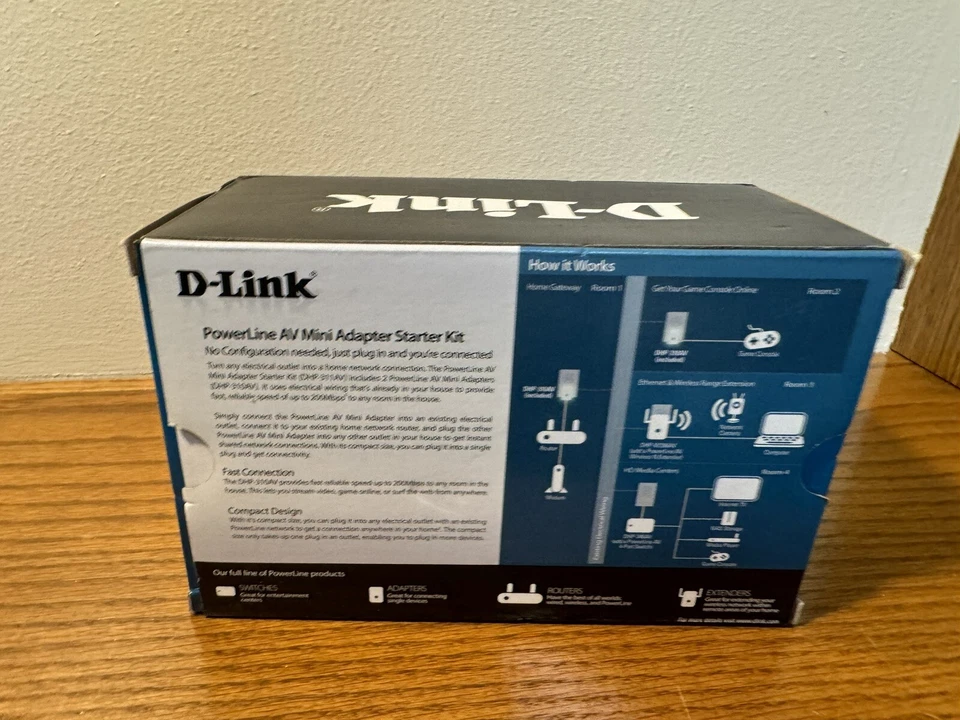 D-Link PowerLive AV Mini Adapter Starter Kit DHP-311AV Brand NEW in Sealed Box - Image 4 of 4