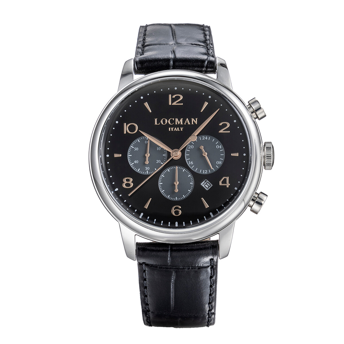 Locman Italy Armbanduhr 1960 Chrono schwarz Ref. 0254
