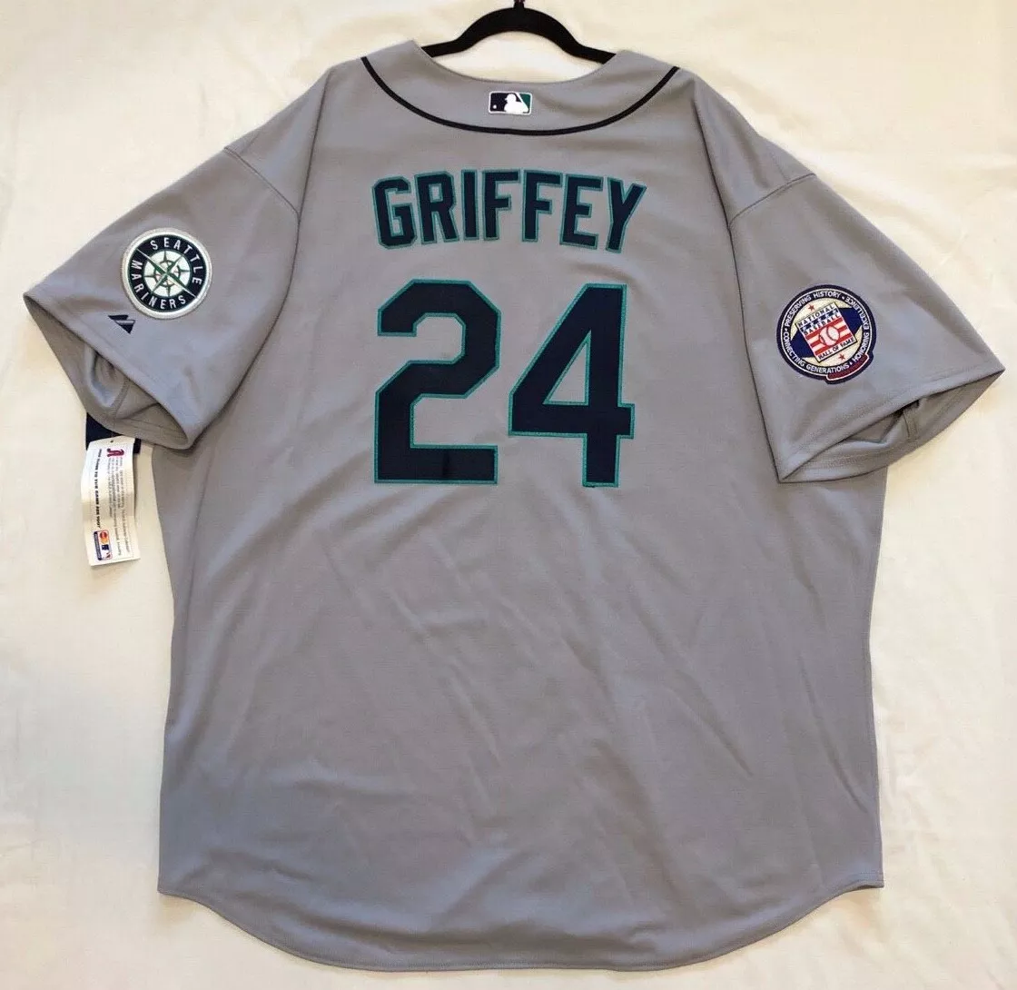 Authentic Majestic SIZE 56 3XL SEATTLE MARINERS KEN GRIFFEY JR. ON FIELD  Jersey