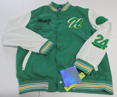 Seven Souls New York Men's Kelly Green Savage Varsity Jacket Seven Souls New York Men's Kelly Green Savage Varsity Jacket