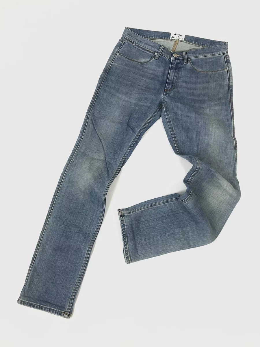Men s S 30 32 ACNE STUDIOS Light Blue Max LT Prince Skinny Denim Jeans Pants