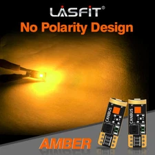 2x 168 192 194 T10 2825 LED Front Side Marker Sidemarker Light Bulbs 3000K Amber