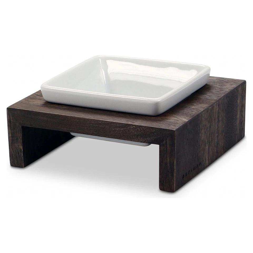 Wolters Futterstation Meshidai Einzelnapf Hund Walnuss erhöht Keramik