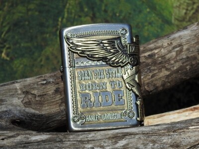 Japanese Harley Davidson Zippo Lighter - Japan - Born To Ride