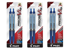 Pilot Precise V5 RT Lot/3 Retractable Ball Pen 0.5mm 2/Pk Blue Office School