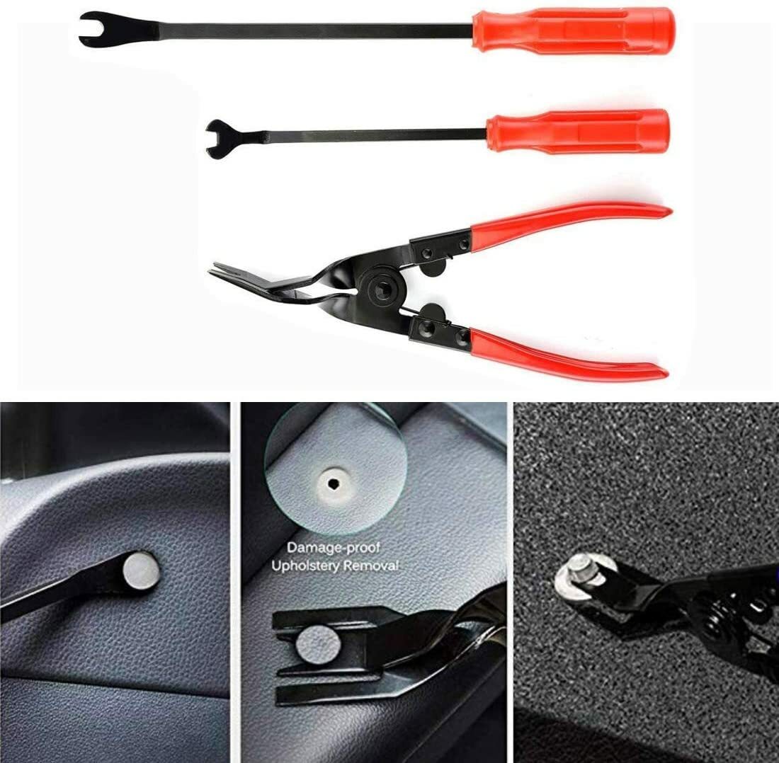 Clip Pliers Set&Fastener Remover 3 Pcs Car Upholstery Clip Removal Tool