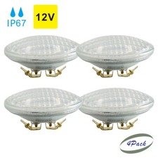 4 Pcs PAR36 LED Light Bulb 12V 9W Waterproof for Landscape ATV Underground Lamp