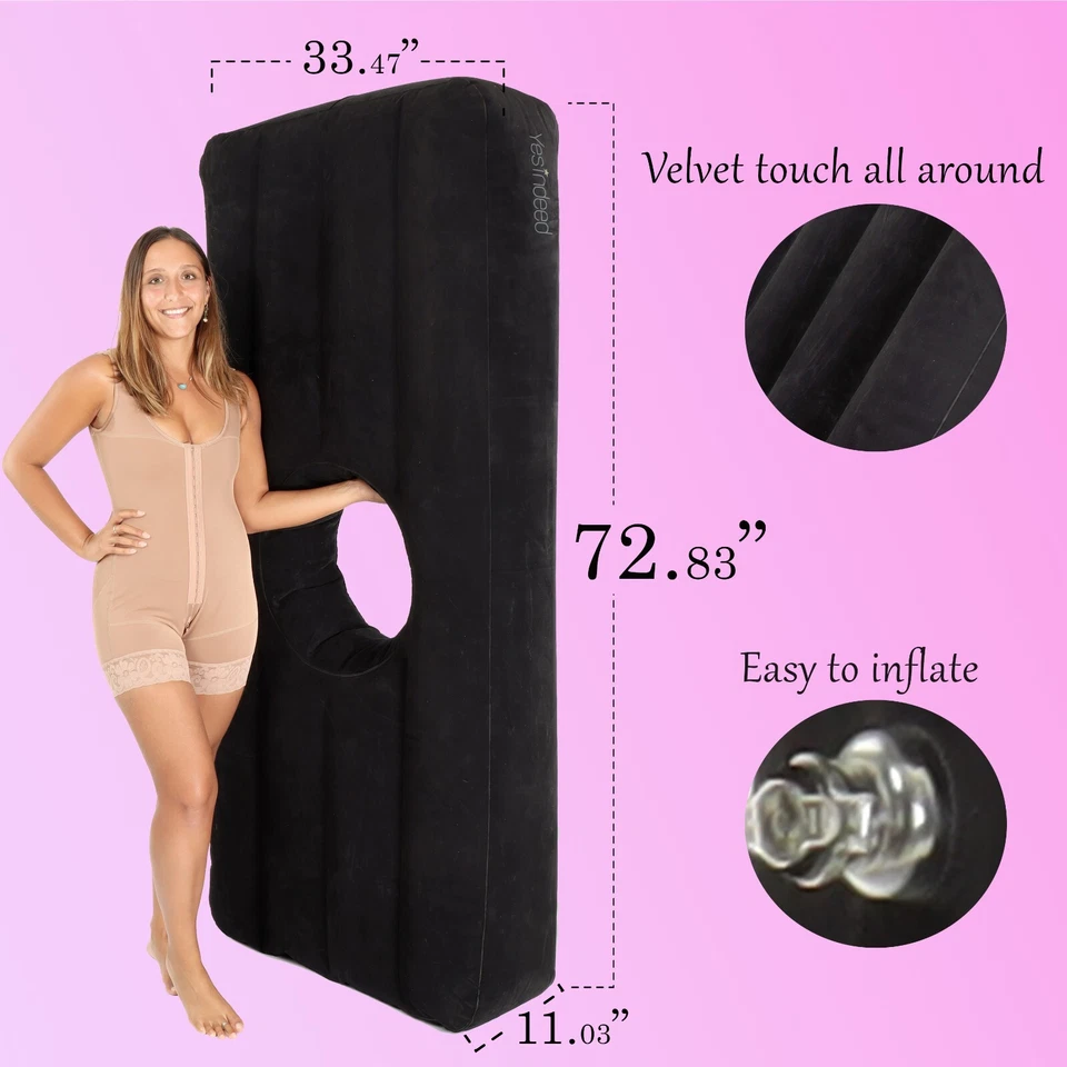 Cama BBL con orificio, colchón inflable brasileño elevador de glúteos - negro Foto 4 de 4