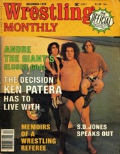 ANDRE THE GIANT Wrestling Monthly Magazine December 1978 S.D. JONES/KEN PATERA