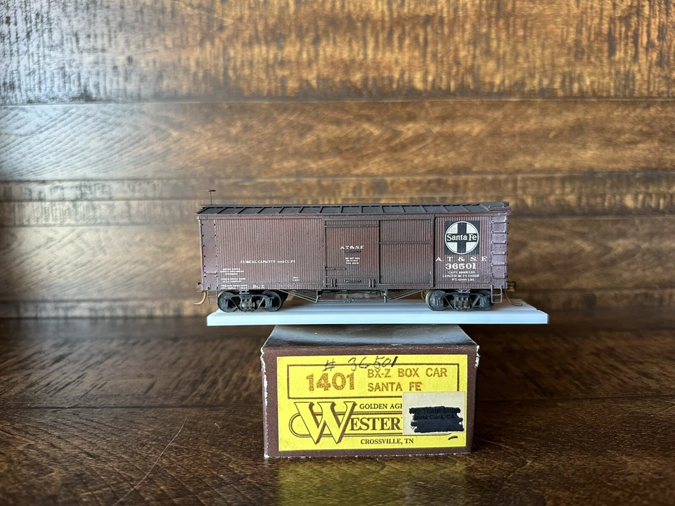 HO Westerfield Resin Built Craftsman Kit ATSF Santa Fe 1401 BX-Z Box Car - Image 3 of 4