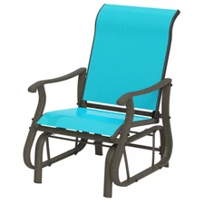 Glider Chair Curved Seat Back and Armrests for Comfort
