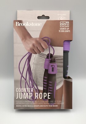 BrookStone Counter Jump Rope Adjustable 9' Rope Length Fitness-Cardio-Stamina