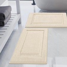 Ultra Soft Bathroom Rugs Set of 2 Pieces 20x32  16x24 inch Microfiber Bath M...